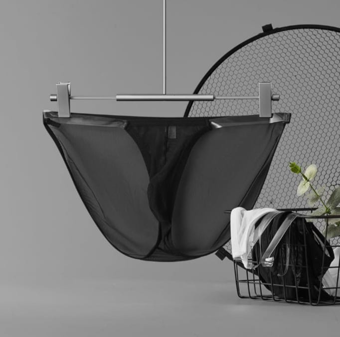 Men's Mesh Sheer Underwear Slim Sit See Through Briefs Breathable Underpants Transparent Briefs